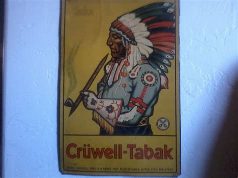 vintage indian smoking on austrian metal tobacco box|Indian Smoking Pipe, Metal Sign, Cruwell.